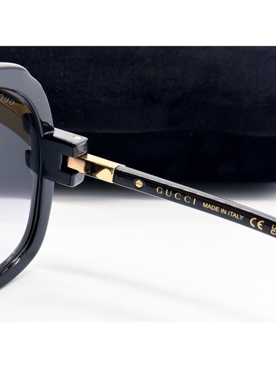 New Gucci Black Oversized Women Sunglasses GG1432S 001 main image 9